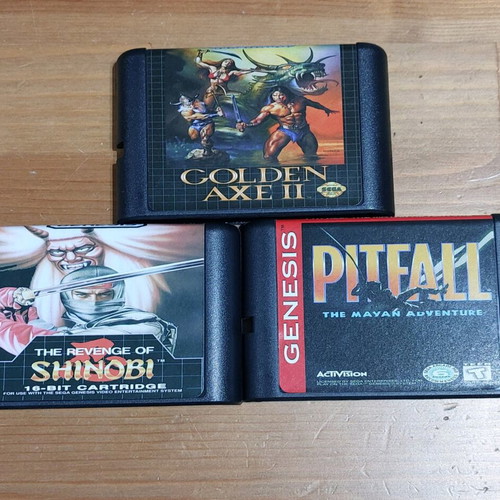 Sega Megadrive 3 Aftermarket Game Cartridges Like New