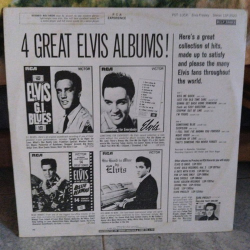 Elvis Presley Pot Luck vinyl record used, rock