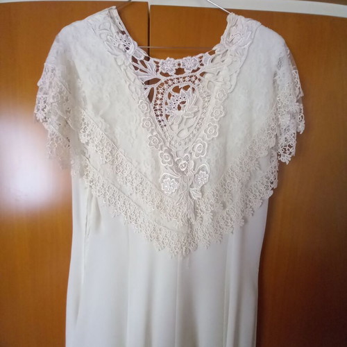 Vintage wedding dress like new, small, white and beige, Speed USA