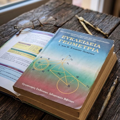 Euclidean Geometry Textbook A and B Lyceum like new, Greek