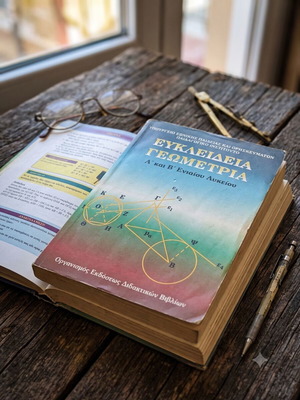 Euclidean Geometry Textbook A and B Lyceum like new, Greek
