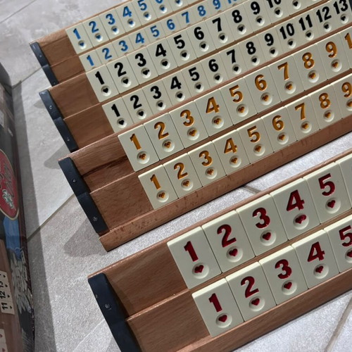 Board game with wooden bases new in original packaging