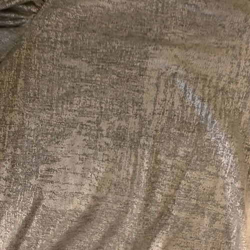 Imperial silver blouse thin with ruffles on shoulders like new, size S/M