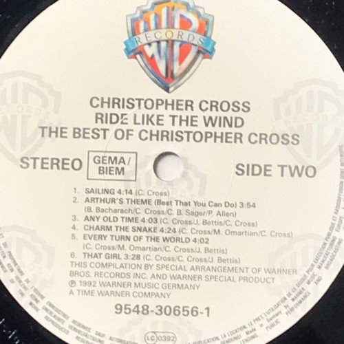 Christopher Cross Ride Like The Wind The Best Of vinyl new, rock