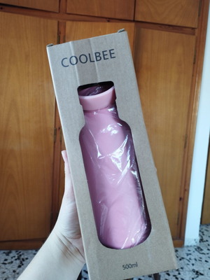 Coolbee pink insulated bottle, stainless steel, 500 ml