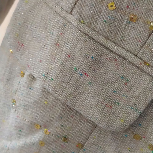 Luxury blazer Lehel by Edith Beni new, beige with sequins and fringes