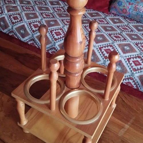 Wooden vintage boho drink holder new