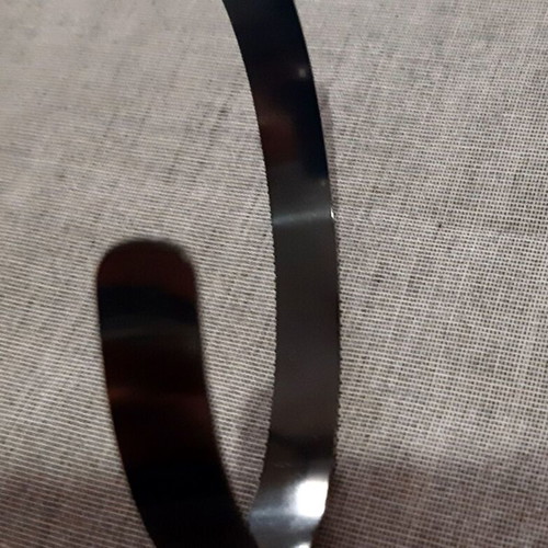 Classic men's bracelet cuff, black stainless steel