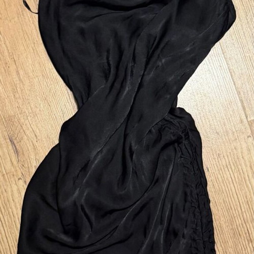 Vicolo black satin slip dress like new, size XS