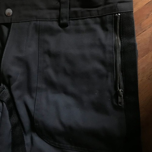 Black men's pants with pockets used, size M, rock metal style