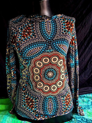 Love and Peace blouse new, size 36, multicolor, long sleeve