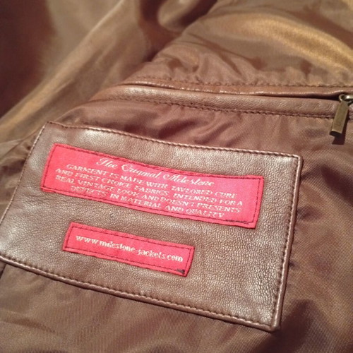 Milestone leather jacket men's long like new brown size L