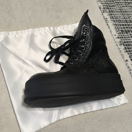 Rick Owens Geobasket Python shoes used, Chrome Hearts collaboration