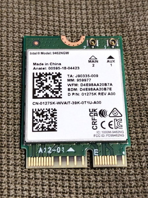 Intel Wireless-AC 9462 M.2 κάρτα ασύρματου δικτύου σαν καινούργιο