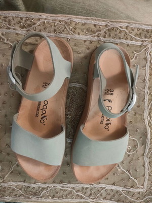 Birkenstock Pappilio Glenda δερμάτινα ανατομικά πέδιλα καινούργια, τιρκουάζ