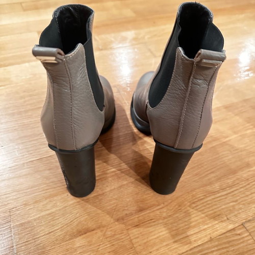 Atos Lombardini leather ankle boots gray melange used, size 39