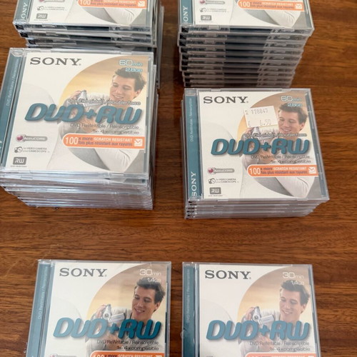 Sony DVD+RW 60 minutes new, rewritable, double-sided