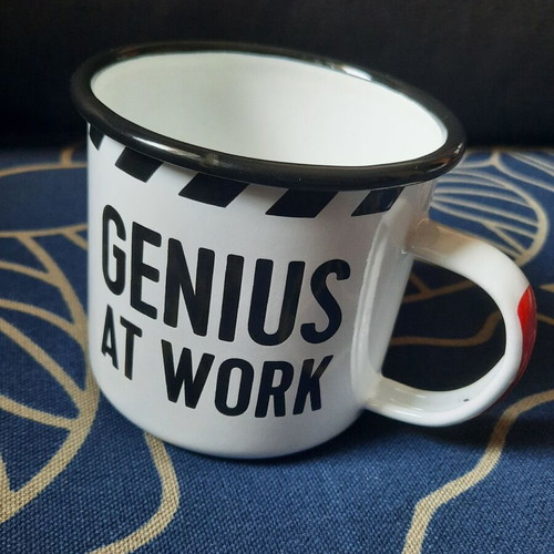Nostalgic-Art enamel mug "Genius at Work", durable