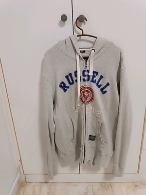 Russell Athletic cotton jacket like new, gray, size L