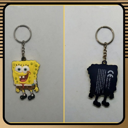 SpongeBob SquarePants Nickelodeon keychain new, yellow PVC