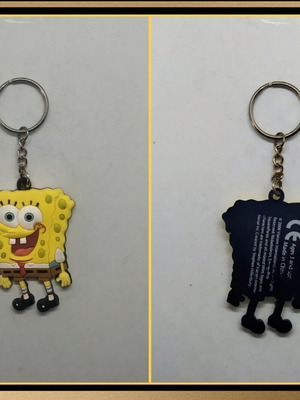 SpongeBob SquarePants Nickelodeon keychain new, yellow PVC