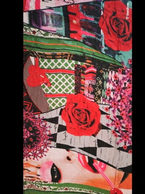 Desigual scarf like new, colorful, lightweight fabric
