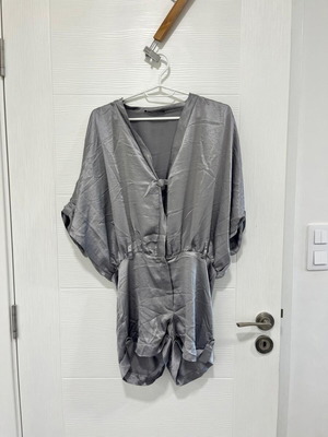 Morgan De Toi Silver Romper Y2k 00s Size 36 UK8 US4 like new