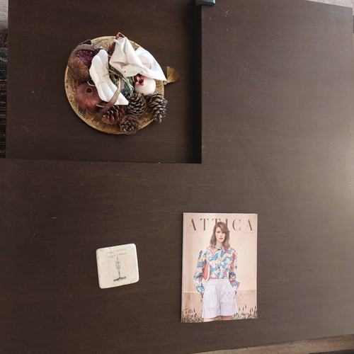 Italian-made wenge brown coffee table used with storage drawer