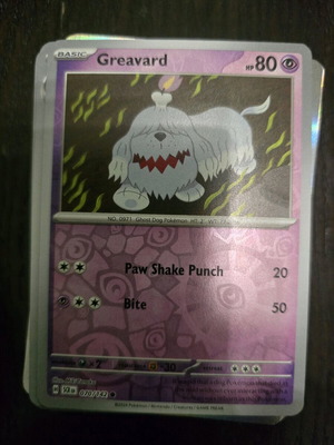 Pokemon card Greavard new
