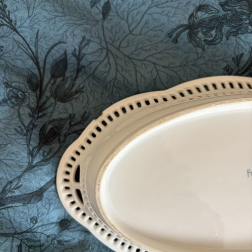 Porcelain Fondantier Dish like new, 1950s with foreign mark