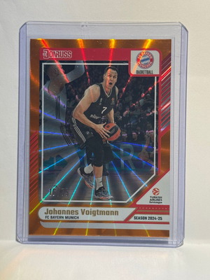 2024-25 Panini Donruss Euroleague Johannes Voigtmann #87 Orange Lazer /75