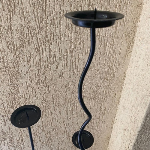 Floor candle holder used, black