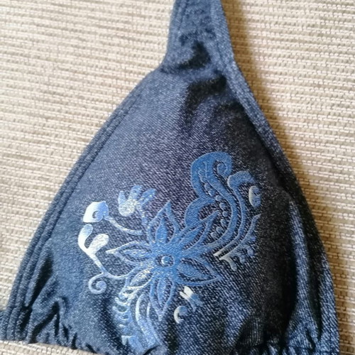 Vittorio Rossi bikini top size XL, blue
