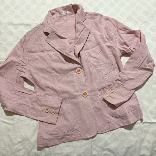 Vintage linen jacket in pink, size M, like new