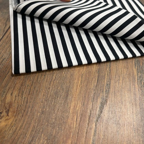 Striped fabric 0.50 x 1.50 like new, white - navy