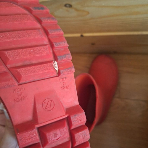 Zara red unisex children's boots size 27 like new