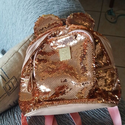 Τσάντα παιδική με παγιέτες ροζ σαν καινούργια