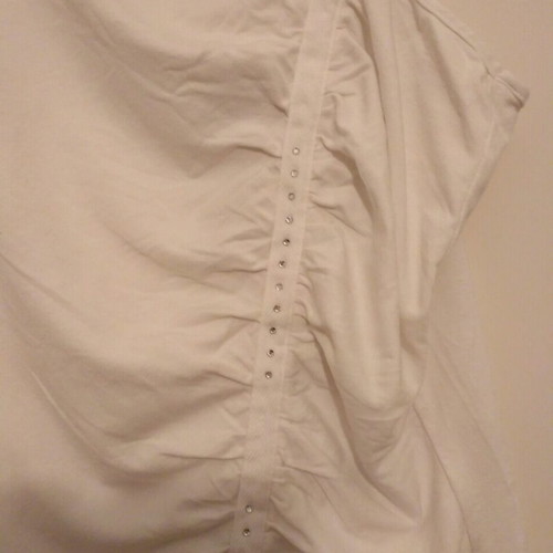 Tirante white blouse used with ruching and strass
