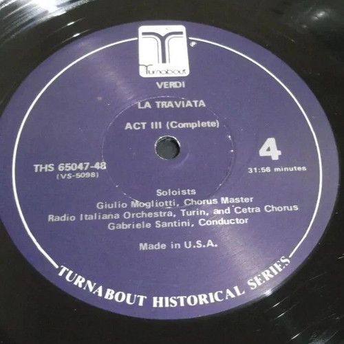 Maria Callas Verdi La Traviata 2 LP set used, classical