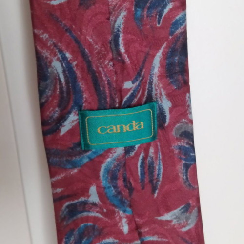 Canda tie used in red and blue shades