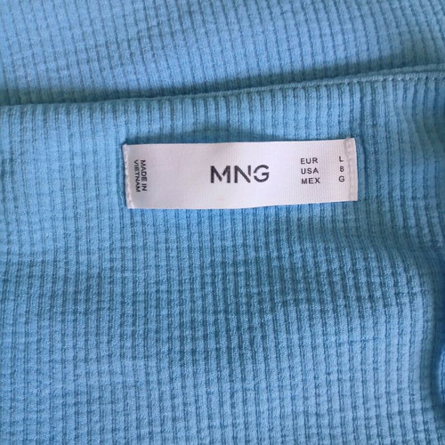Mango crisscross strap dress blue like new, size large