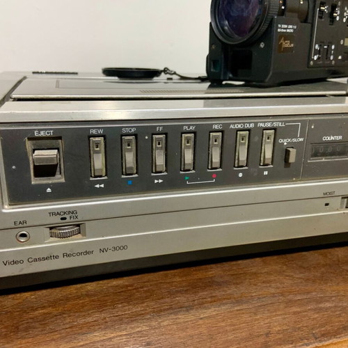 JVC GX-N7-E and Panasonic NV-V300-E video cameras used, 1980 set
