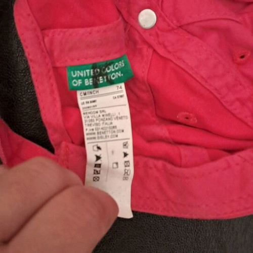 Benetton Jockey Hat used, pink, size 9-12 months