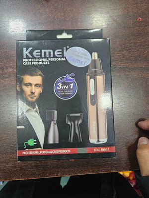 Kemei rechargeable 2in1 trimmer for nose, ears and face new