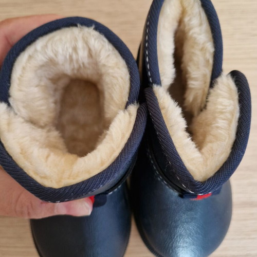 Blue children's boots size 24 new with decorative buckle