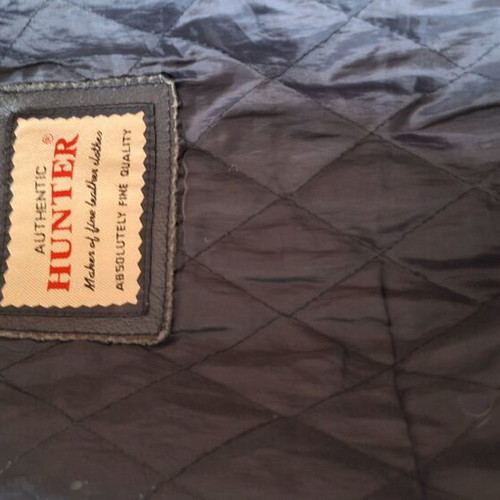 Hunter leather jacket used, black, size Large