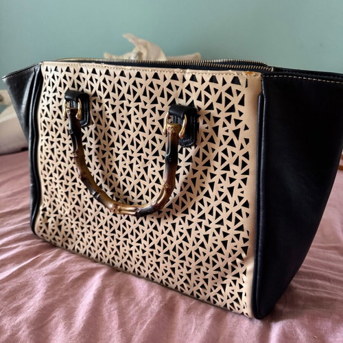 Pauls Boutique shoulder bag used, beige and blue