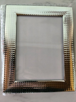 Silver plate frame like new with embossed details