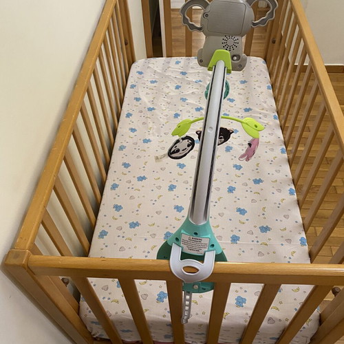 Baby cot used with wheels and adjustable rails 131x73 cm