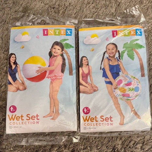 Inflatable beach balls children new, pack of 4, 51 cm